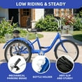 thumbnail image 4 of ModFusion 26" 7-Speed Adult Tricycle in Royal Blue with Removable Basket, 4 of 9