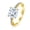 yellow-gold, variant on 14K Yellow Gold 1 Carat LAB GROWN DIAMOND Classic Side Stone Pave Set Princess Cut Diamond Engagement Ring (G-H Color VS2-SI1 Clarity 0.75 Ct Center)