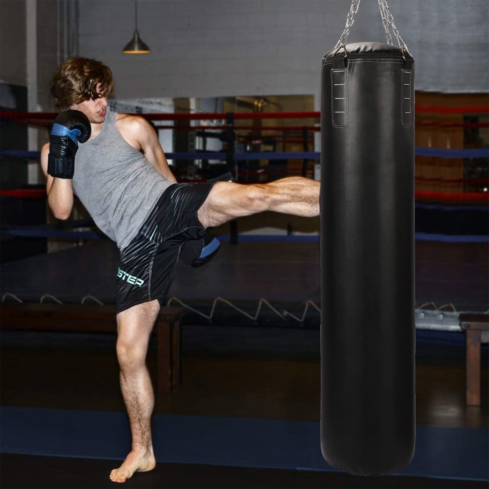 Punching Bag Boxing Sandbag with Iron Hanging Chains Kickboxing for Home Use 