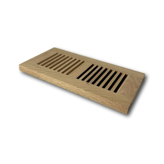 4 x 10 Red Oak Wood Vent Cover - Flush No Frame (Unfinished)