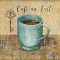 thumbnail image 3 of Gango Home Decor Classic Coffee Shop Kitchen Wall Art; Two Blue 12x12in Art Prints in Gold Trim Brown Frames, 3 of 6