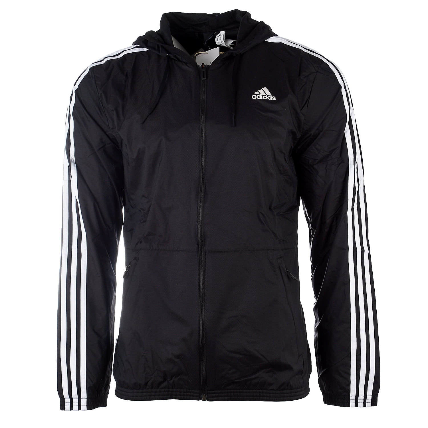 Adidas Essentials Wind Jackets – Black/Black/White – Mens – XL – BrickSeek