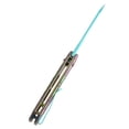 thumbnail image 4 of Tenable Shard Folding Pocket Knife with Clip, 3.47'' Blue Coated 14C28N Blade,Secure Crossbar Lock,Jade G10 with Purple Motif Handle,T1006V9, 4 of 9