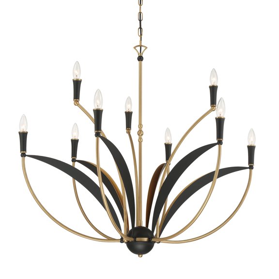 Minka Lavery 5699-782 Miller 9 Light 36" Wide Taper Candle Style Chandelier - Legacy Brass