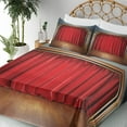 thumbnail image 3 of Ambesonne Theatre Fitted & Top Sheet Set with Shams, Stage with Classic Curtains, Red and Brown, 3 of 5