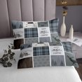 thumbnail image 3 of Erosebridal Teen Camping Camper Coverlet Set Queen,Deer Bear Bedding Set,Patchwork Room Decorative,3pcs, 3 of 5