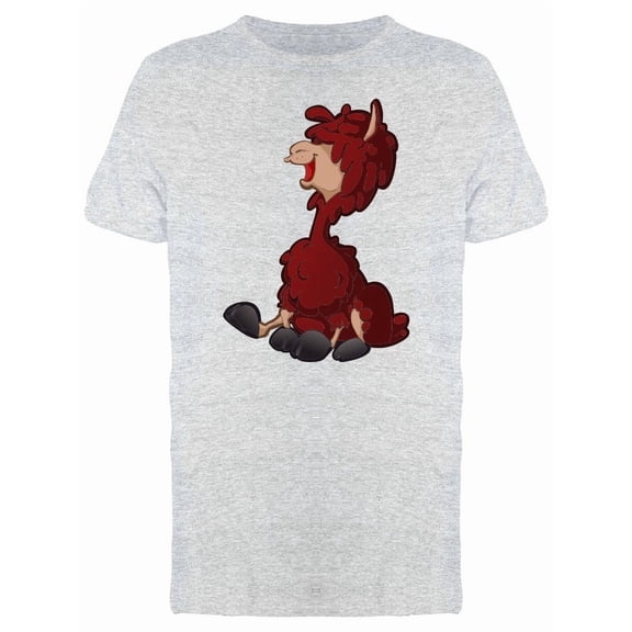 Red Cartoon Llama Tee Men's -Image by Shutterstock