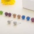 thumbnail image 4 of 1 Pair Korean Style Women Silver Earring earring Wedding Girl Wedding Prom Geometric Ear Rings Vintage Rhinestone Ear Studs, 4 of 9