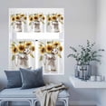 thumbnail image 6 of 3 Piece Kitchen Curtains and Valances Set Sunflower Cafe Curtains 24 Inch Length Botanical Garden Florals Cottagecore Plant Valance & Tier Curtain for Living Room Bedroom Window 54"x18"+27"x24"*2, 6 of 6