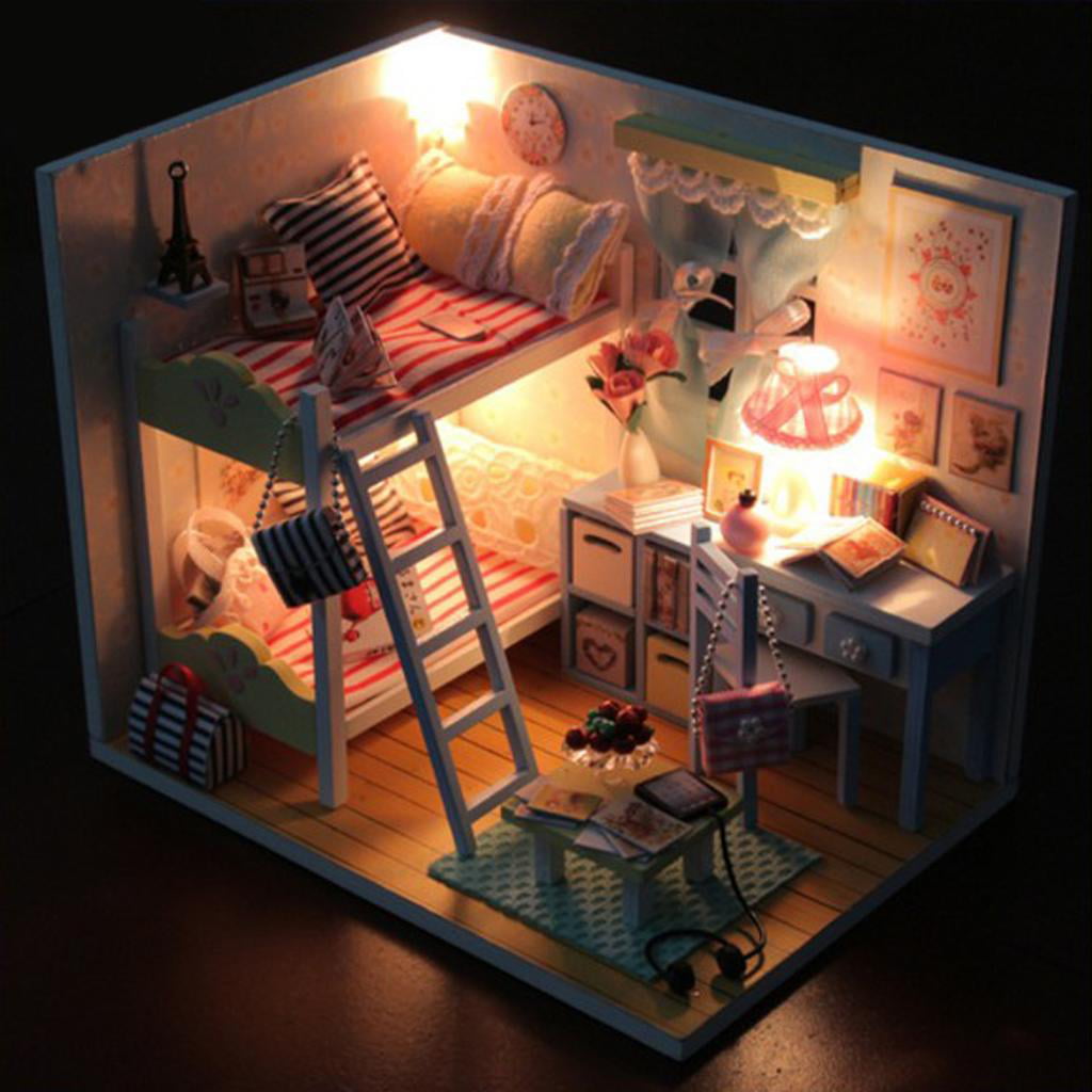 1/24 Dollhouse Miniature DIY Modern Style House Kit Creative Room DIY Gift 
