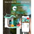 thumbnail image 3 of Bird Feeder with Camera, 4K HD AI Identify Bird Species, Smart Solar-Powered Bird Feeder, Auto Capture Bird& Motion Detection for Watching, Camera Bird Feeders Present for Bird Lovers, 3 of 7