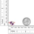 thumbnail image 3 of Gem Stone King 18K Rose Gold Plated Silver Purple Amethyst and Moissanite Ring for Women (1.92 Cttw, Heart Shape 5MM, Gemstone February Birthstone, Size 6), 3 of 3
