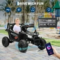 thumbnail image 1 of EastVita 12V Ride On Car,UTV Truck with Parental Remote Control,Electric Vehicle with 4 Spring Suspension,EVA Tires,Safety Belt,Double Open Doors,Bluetooth,Music,LED Lights for Ages 3-8 Years,Black, 1 of 7