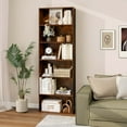 thumbnail image 2 of Costway 70" Tall 6-Tier Bookcase with 6 Open Shelves Anti-Toppling Kits for Living Room Brown, 2 of 10