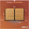 thumbnail image 6 of 4.2ft H x 6.6ft W x 3.4ft L Enclo Outdoor Trash Can Storage Shed, Outdoor Storage Cabinet, Dual Trash Bin Fence with Rolling Doors, Garbage Can Enclosure, Hide Garbage Bins From View, EC18045, 6 of 9