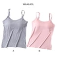 thumbnail image 4 of Qarigey Camiseta sin mangas cómoda y sexy de poliéster para mujer con cubiertas para pezones camisolas y chalecos para mujer sujetador Type2 NO2, 4 of 6