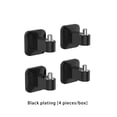 thumbnail image 3 of Yuarrent 4 piezas ganchos para colgar en la pared adhesivo fuerte pegatinas sin costura auricular ropa puerta foto reloj colgador para oficina en casa Almacenamiento y organización del hogar Negro Yuarrent HA079961-01, 3 of 6