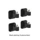 thumbnail image 3 of Yuarrent 4 piezas ganchos para colgar en la pared adhesivo fuerte pegatinas sin costura auricular ropa puerta foto reloj colgador para oficina en casa Almacenamiento y organización del hogar Negro Yuarrent HA079961-01, 3 of 6