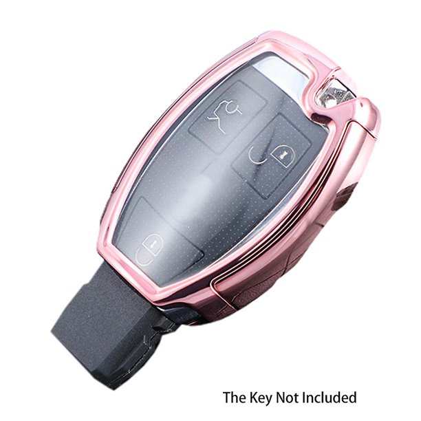 Black Funda para llave de coche, Pc + tpu, carcasa para mando a distancia, Protector, llavero, bolsa para Benz