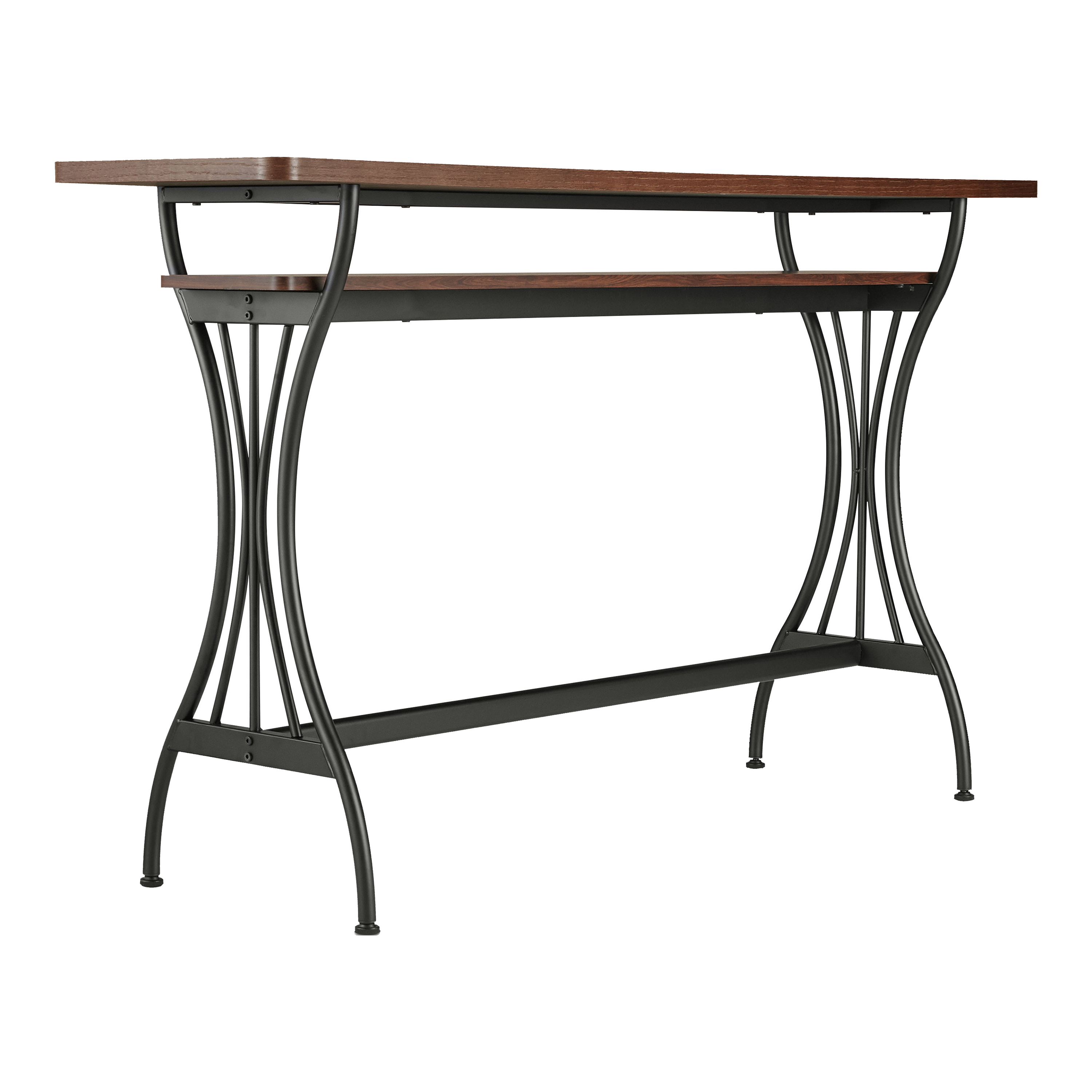 Furniture of America Lully 1-Shelf Wood Indoor Console Table, Toasted Barnwood