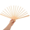 thumbnail image 3 of HOOWIFFY Bamboo Fan Frame 1Set Khaki 10.4Inches Folding For Craft Enthusiasts, 3 of 8