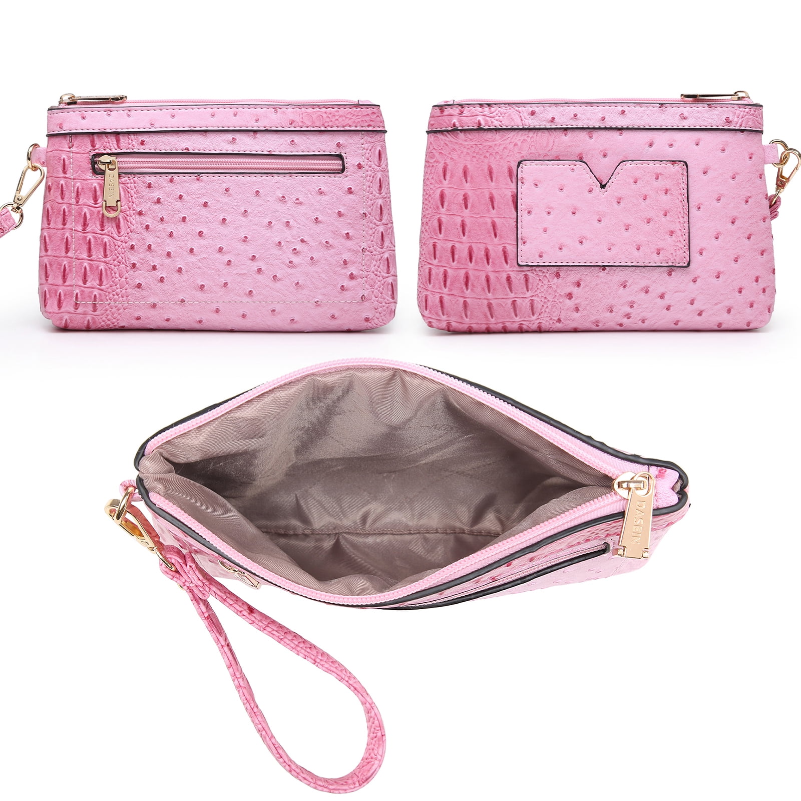 Dasein Women Handbags and Purses Ladies Shoulder Bag Top Handle Satchel Tote Work Bag with Matching Clutch