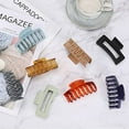 thumbnail image 4 of 8 Colors Lolalet Strong Hold Hair Claw Clips, 2 Styles Nonslip Medium Large Jaw Clip for Women and Girls, 4 Square Matte and 4 Bright Acrylic Hair Clamps for Thick Thin Fine Long Hair -Style C, 4 of 7