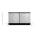 thumbnail image 4 of NewAge Products Outdoor Kitchen 3 Piece Cabinet Set in Stainless Steel with Countertops, 4 of 10