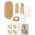 thumbnail image 1 of BELOVING 5 Pcs/Ensemble Sac en Cuir PU Crochet Base Inférieure Sangle à Cordon Sac DIY 12x25cm, 1 of 10