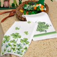 thumbnail image 2 of St Patricks Day Green Stripe Kitchen Towels Dish Towels St. Patrick's Day Decorations for Home Décor Ultra Absorbent Bar Drying Cloth 18x26 Inch Hand Towel for Cooking Set of 2, 2 of 3