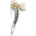 thumbnail image 3 of 14K/Silver Two-Tone Sterling Silver With 14K Fw Cultured Pearl & Diamond By-Pass Ring (Size 6) Made In Thailand qtc67-6, 3 of 5