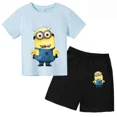 thumbnail image 3 of Conjunto de camiseta y pantalones cortos de dibujos animados de Minions Despicable Me para niños y adolescentes de verano de 2024, ropa para niños y niñas, camiseta de manga corta, traje de moda, 3 of 5