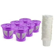 Cumka Reusable K Cups for Keurig K Supreme and K Supreme Plus Coffee Makers ,Refillable Coffee Capsules Pods with 5 Hole(6)
