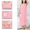 thumbnail image 4 of Fashion Flower Embroidered Bathrobe Multipurpose Wearable Bath Towel for Home Bathroom, 4 of 5