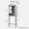 thumbnail image 2 of BOBOKY Over The Toilet Storage Cabinet, Farmhouse Storage Cabinet Over Toilet with Sliding Barn Door & Adjustable Shelves, Home Space Saver for Bathroom, Living Room,Antique Brush White, 2 of 8