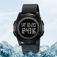 thumbnail image 6 of Men's Ultra-Thin Digital Waterproof Watch Stylish Sports Wrist Watch for Men and Women Military Tactical, Minimalist Design with Stopwatch, Countdown, Alarm, Dual Time，Hourly Chime, 6 of 6