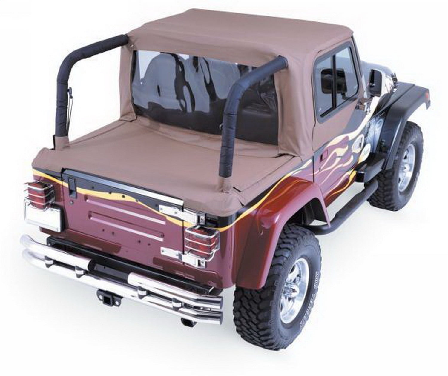 Rampage Products 994017 Cab Soft Top with Tonneau Cover for 1997-2002 Jeep  Wrangler TJ, Spice Denim 