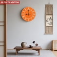 thumbnail image 5 of Wooden Wall Clock with Solid Orange Background, Silent Movement, Battery Operated (AA Batteries Not Included), Artistic Home Decor, 10×10inch (25×25cm), 5 of 9