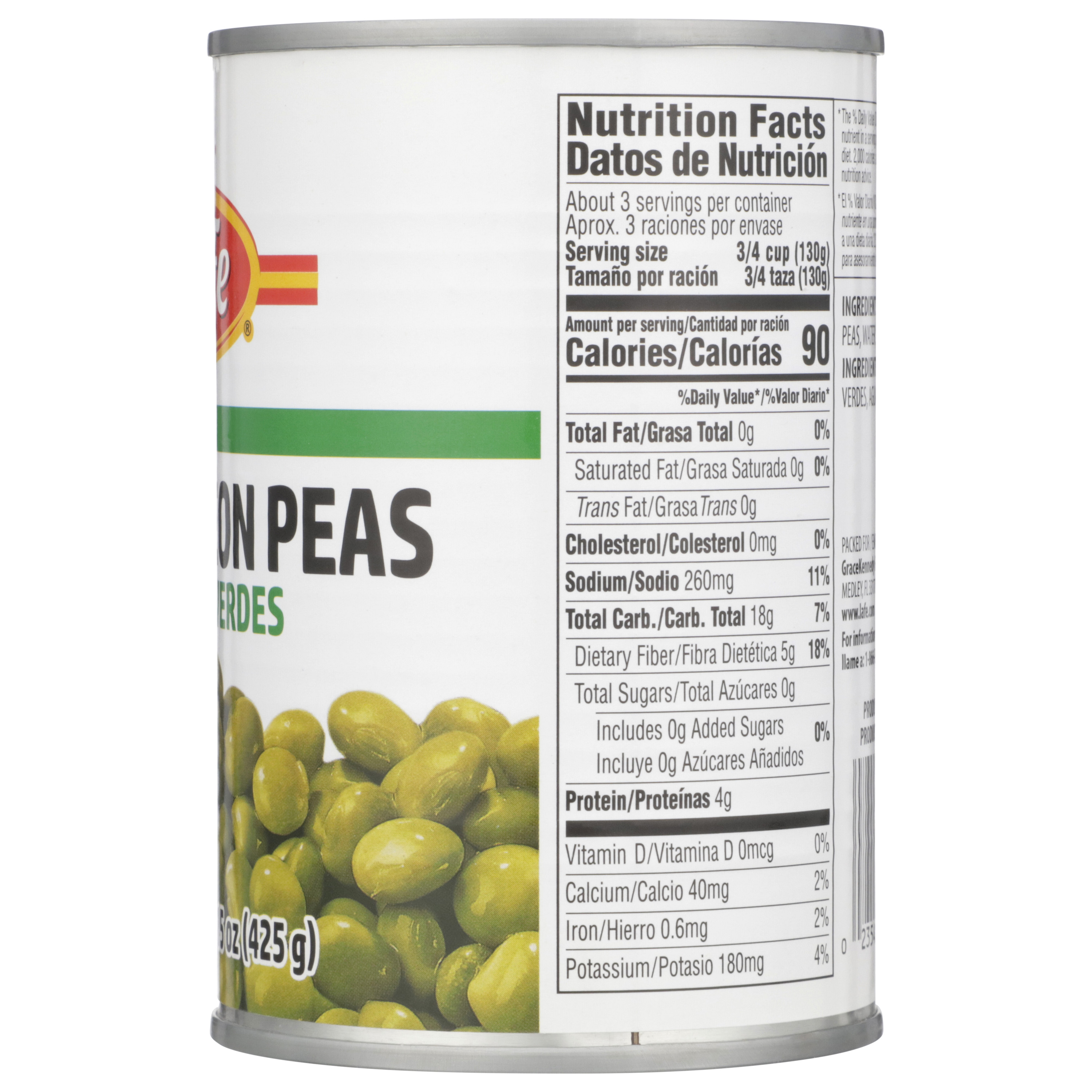 La Fe Green Pigeon Peas, 15 oz Can