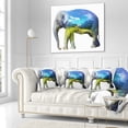 thumbnail image 2 of Designart Elephant Double Exposure Illustration - Animal Throw Pillow - 18x18, 2 of 4