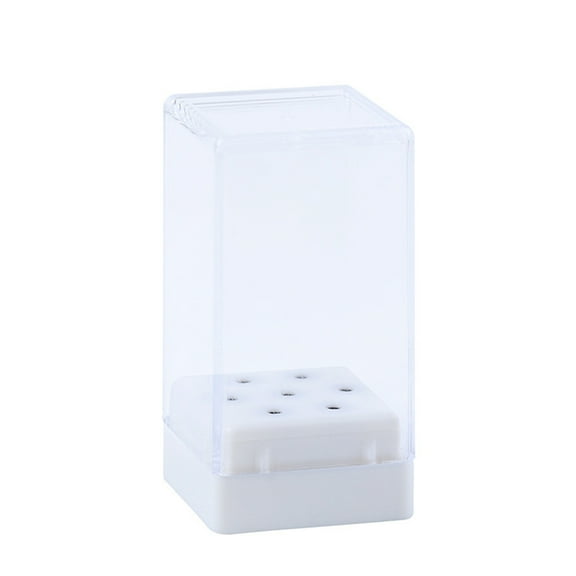 UDIYO 7/10 Holes Nail Drill Bit Box Holder Sanding Head Display Stand Storage Rack