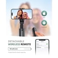 thumbnail image 3 of Sensyne 60 Phone Tripod & Selfie Stick, Lightweight All in One Phone Tripod Integrated with Wireless Remote Compatible with All Cell Phones for Selfie/Video Recording/Photo/Live Stream/Vlog（Black）, 3 of 5