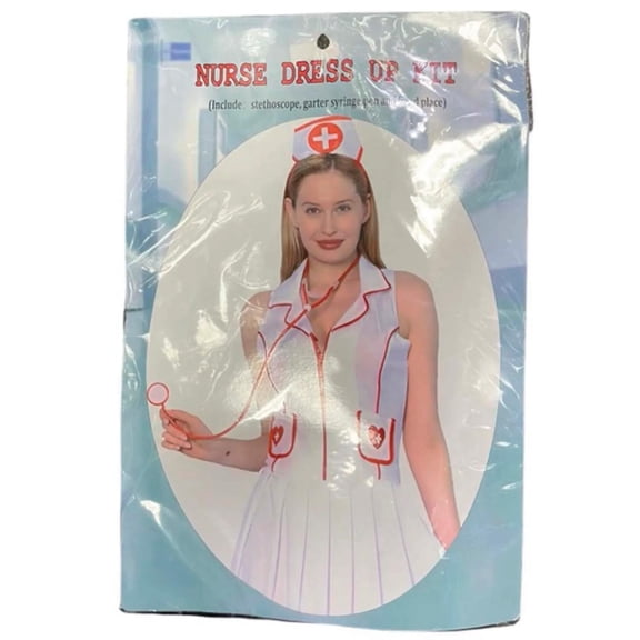 Morris Costumes Adult Nurse Halloween Costume Accessories 4pc - White One Size Fits Most