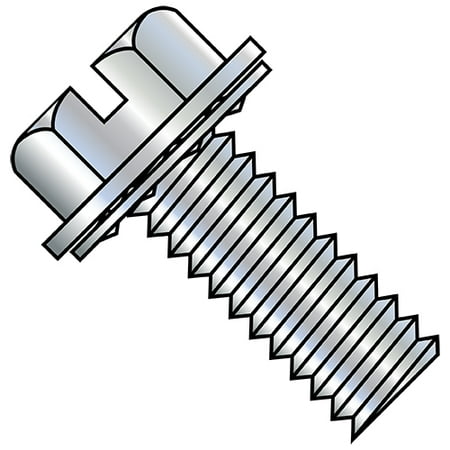 

10-32X1/2 Slotted Indent Hex washer Internal Sems Machine Screw Full Thread Zinc (Pack Qty 5 000) BC-1108ISW