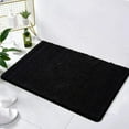 thumbnail image 2 of Lochas Bathroom Rug Shaggy Bath Mat,Washable Non Slip Bath Rugs for Bathroom Shower, Soft Plush Chenille Absorbent Carpets Mats,24"x36",Black, 2 of 7