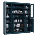 thumbnail image 2 of Palace Imports 100% Solid Wood Kitchen Pantry Storage Cabinet with Clear Glass, Solid Doors and Adjustable Shelves, Teal Blue, 2 of 5