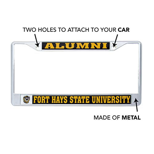 Desert Cactus Fort Hays State University Tigers Metal License Plate Frame for Front Back of Car Officially Licensed Alumni 