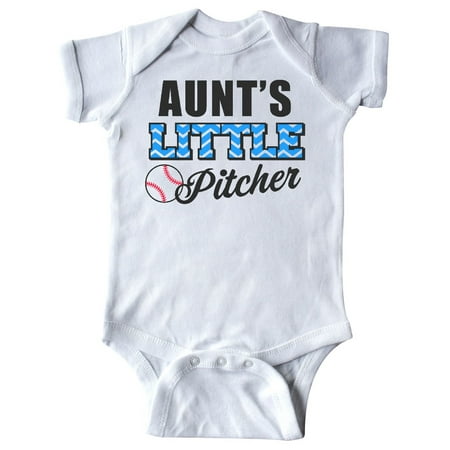 

Inktastic Baseball Aunts Little Pitcher Gift Baby Boy Bodysuit