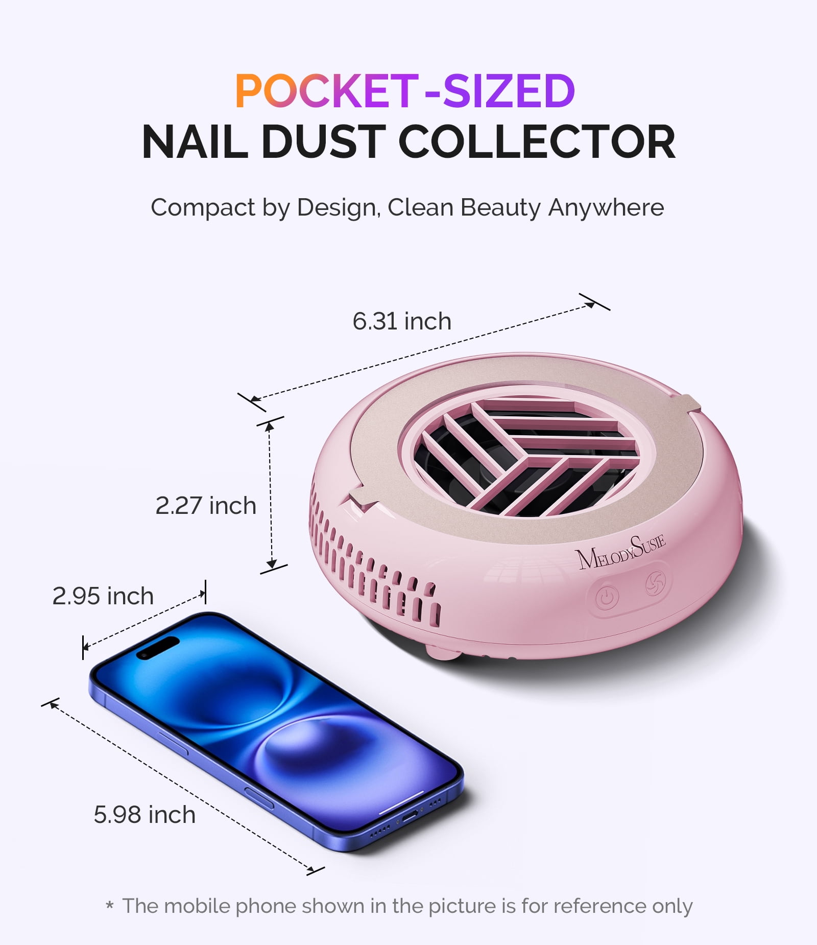MelodySusie Mini Nail Dust Collector,HProA 6000RPM Portable Suction Vacuum Fan with 30 Pcs Filter Papers,Green
