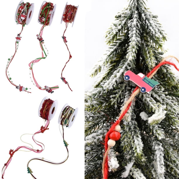 Teissuly Christmas Decoration New Style 5m Fine Linen Christmas Ribbon Christmas Tree Ribbon Teissuly WER202310164795